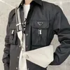 Erkek Ceketler Tasarımcı Top Naylon iş giysisi çıkarılabilir uzun kollu gömlek Kısa kollu ceket dww8