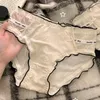 Mutandine da donna Intimo traspirante Stile dolce con decorazioni a fiocco Lettera elastica a vita media sollevata per antisettico