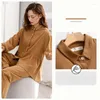 Women's Sleepwear Pajamas Woman Spring Autumn Cotton Long-sleeved Loungewear Autumn/winter Slim Set Women Can Worn Outside All-season Wear