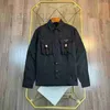Herrjackor Designer Top Classic Two Wear Recycled Nylon Pockets Solid Color Long Sleeved Shirt Jacket 1R78