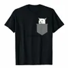Мужские футболки Злые женщины кричат на растерянного кота за обеденным столом Футболка с мемом Мужская хлопковая футболка с круглым вырезом Забавная футболка Футболки в стиле хип-хоп HarajukuH24222