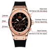 Hommes Automatic Self Wind Mécanique rose Gol argent noir Brun Brown En cuir en caoutchouc Sports décontractés Geneve Watch J190706210L