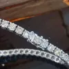 10Ct Moissanite Tennis Bracelet Pure White /Yellow Gold Customized Workshop Price Jewelry Gift For Men And Women