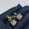 Dropshipping Moissanite kolczyki drobna biżuteria 10k 14k prawdziwy złoty d kolor Moissanite Solitaire Lab Diamond Coldings Scree