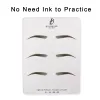 Secadores 5 pcs sem tinta necessária prática pele microblading tatuagem prática pele para treinamento de sobrancelha pele borracha artificial couro falso