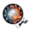 Orologi da parete Fuoco e acqua Palla da pallavolo Orologio Gioco sportivo Soggiorno Decorazioni artistiche Appeso Orologio silenzioso Swept Regalo della squadra