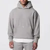 Heren Sportscholen Sport Katoenen Hoodie Fitness Bodybuilding Sweatshirt Jas Hoge Kangoeroezakken Workout Casual Trui Mannelijke 240220