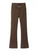 Pantalon évasé marron Vintage pour femmes, taille haute, mode coréenne, poches de vacances, pantalon Long décontracté de styliste, 2023