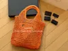 Klasyczny projektant Raffia Tote Luksusowe marki torb na plażę puste litery torebki słomkowe torebki mody tkanin tkanin crossbody kobiety letnie podróże torby na ramię o7182c