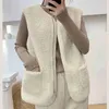 Women's Vests 6XL Lambhair Vest Korean 2024 Autumn/Winter Casual Loose Tank Top Female Large Size Sleeveless Waistcoat Jacket