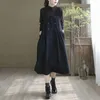 Casual Dresses Fat MM Retro Strap Dress Women's Vestidos 2024 Spring Autumn Mid Length Loose Solid Color Vest Female