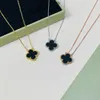 Designer Jewellery Van Ketting Sier Rose Gold vanly cleeflies Hanger Four Leaf Diamond Classic voor dames Veelkleurig met doos