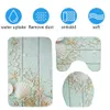 Bath Mats 3Pcs Bathroom Carpet Household Non-slip Mat Lid Toilet Cover Bathroom Accessories Bath Mat Set Superior Flannel Material