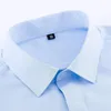 Camisas de vestido masculinas Mens French Cuffs Negócios Camisa de Manga Longa Sem Bolso Frontal Botões Escondidos Padrão Fit Formal Plain Cufflink