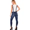 2020 Four Seasons Women's Jeans Strap Lift Höfterna Roll Up Trouser Legs Ankle-Length Cargo Pants Vintage