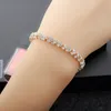 Link Bracelets Crystal Micro-inlaid Zircon Bracelet Alloy Bangle Women Girls Imitation High-end Chains Ladies Charm Jewelry