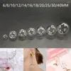 Bottles 10X 6/8/10/12/14/16/18/20/25/30/40mm Clear Double Hole Round Glass Beads Orb For Bracelet Necklace DIY Jewelry Making Accessory