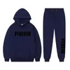 Herrspårsvaror Hoodie Suit 2 stycken Outfits Sweatshirt Sweatpant Fleece Varumärkesbrev tryckt Y2K Pullover Pants Set Women and Men Män