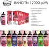 Sigarette elettroniche usa e getta originali Bang King TN 12000 Puff Vape Bobina a rete preriempita da 20 ml Batteria ricaricabile da 600 mAh Vaper 0% 2% 3% 5% Penna 12 gusti disponibili