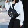 Sacs à bandoulière Femmes Evil Eye Grande Capacité Banane Fanny Pack Casual Élégant Vegan Cuir Téléphone Noir Sling Poitrine Bum Ceinture Pochette 22279D