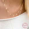 Pendants Canner 925 Sterling Silver Bohemian Pearl Necklace For Women Charming Tassel Clavicle Chain Chockers Handmade Jewelry Collares