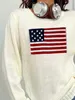 Nuovo maglione lavorato a maglia da donna 23ss - Maglione da uomo pullover in cotone confortevole con bandiera americana invernale di lusso di fascia alta