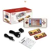 Joueurs 4.3 pouces HD Wireless Two Wire Two Player Red and White Handheld Game Console, Retro Game Player Compatible avec FC Yellow Multi-Cartridge