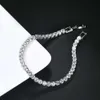 Изготовленный на заказ бриллиантовый браслет-цепочка в стиле хип-хоп со льдом из серебра 925 пробы с муассанитом толщиной 3 мм для мужчин