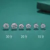 6 Krallenschmuck 30 39 60 Cent Hpht 18 Karat Weiß-Gelb-Roségold Damen-Ohrstecker, Diamant-Ohrringe mit im Labor erstellten Diamanten