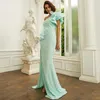 Casual Dresses Sexy One Shoulder Ruffle Sequin Party Maxi Dress Elegant Slit Thigh Wedding Cocktail Prom Formal Women Mermaid