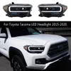 Стайлинг автомобиля дневные ходовые огни для Toyota Tacoma светодиодные фары 15-20 передние лампы стример указатели поворота дальний свет линзы проектора «ангельские глазки»