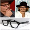 Óculos de sol multicoloridos Johnny Depp retrô vintage armação de óculos simples Cart-Carvd 49 46 44 prancha importada redonda fullrim para Prescrip185J