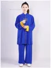 Ethnic Clothing 2024 Chinese Tai Chi Uniform Traditional Wushu Taiji Morning Exercise Team Taichi Stage Performance Kungfu