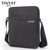 Tinyat Men's Shoulder Bags Canva Påsar för män 9 7'Pad Casual Waterproof School Sling Bag Business Men's Crossbody B2102