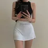 Saias Skorts Tênis Saia Mulheres Cintura Alta Sexy Girl Apertado Saco Hip Curto Verão Esportes Culottes Dividir A-Linha Mini Saia Y2K YQ240223