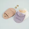 Jewelry 100pcs/Lot Custom Logo Microfiber Snap Button Bags 7.8x8.5cm Oval DIY Jewelry Packaging Pouch Wedding Gift Ring Earring USB Bag