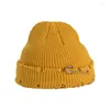 Bérets 2024 Anneau en métal Chapeaux sans bords Hip Hop Caps Bonnet Skullcap Street Bonnets tricotés Chapeau Femmes Cap Hommes Bonnet Gorras Hombre Femme