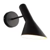 Wall Lamp Moder 360 Shaking Head E27 Creative Bedroom Lighting Black And White Gloss Bedside Study Reading Light