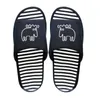 Slippers Sandals Leather Slide Slide Clipper Clip heels chunky cheels flop flop for women striped beach size 36-42