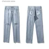 Herren Jeans Flying Dog Print Gerade Lose Jeans Herren High Street Oversize Casual Denim Hosen Harajuku Washed Hip Hop Jean Hosen T240223