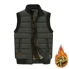 Men's Vests 2024 Winter Jackets Sleeveless Vest Thick Fleece Warm Waistcoat Male Plush Casual Windproof Coldproof Outerwear Clothes