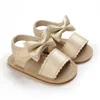 Été bébé sandales antidérapant tissu bas enfant en bas âge chaussures doux bébé chaussures première marche respirant princesse chaussures 240220