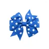 Hårtillbehör Polka Dot Grosgrain Ribbon Bow Alligator Pin For Kids Girls Handmade Diy Hairpins Clip Headwear Children Accessorises