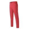 Calças masculinas moda casual meados de cintura magro calça sólida bolso comprimento total pantalon homme roupas masculinas calças carga baggy