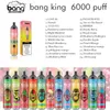 Sigarette elettroniche usa e getta originali Bang King 6000 puff 15K 12k 18k 6K Bobina a rete 0,8ohm 14ml Pod Batteria ricaricabile Cigs elettroniche 0% 2% 3% 5%