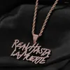 Chains Uwin Rapper Anuel AA Real Hasta La Muerte Pendant CZ Necklaces For Women Man Hip Hop Jewelry