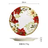 Borden Amerikaans Kerstbord Handgeschilderd Red Bird Diner Salade Noedels Plat