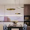 Lampes suspendues Sandyha moderne créatif en forme de C anneau lustres lampe à LED pour salle à manger Salon Lustre Salon décor à la maison luminaires