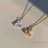 satelliet ketting Designer ketting voor vrouwen Vivienenwestwood Luxe sieraden Viviane Westwood ketting Planeet Klassieke Saturnus volledige diamanten halsketting Personali