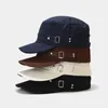 Ball Caps 2024 Men Vintage Army Denim Baseball Cap Solid Color Flat Adjustable Breathable Spring Summer Sun Military Cadet Hat